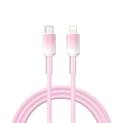 WiWU C064 Neolink USB-C to Lightning Braided Nylon Cable, 1M Pink
