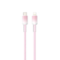 WiWU C064 Neolink USB-C to Lightning Braided Nylon Cable, 1M Pink