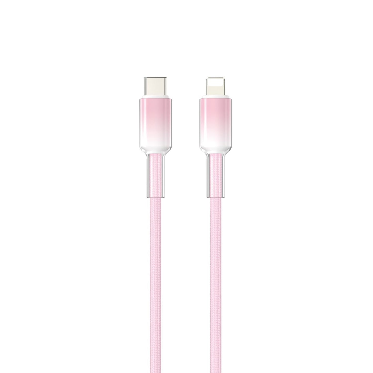 WiWU C064 Neolink USB-C to Lightning Braided Nylon Cable, 1M Pink