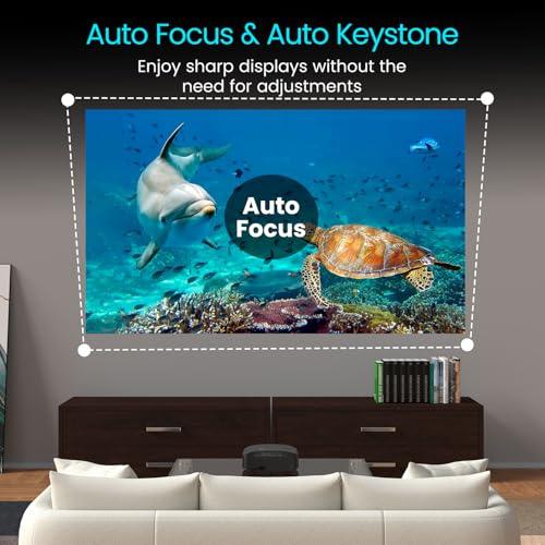 Portronics Beem 490 Smart LED Projector with 1080p Full HD, Streaming Apps (Netflix, Prime Video, Hotstar), Automatic Focus, Auto Keystone Correction, 6000 Lumens, Bluetooth, Wi-fi, 5W Speaker (Grey) - Nalanda Enterprises