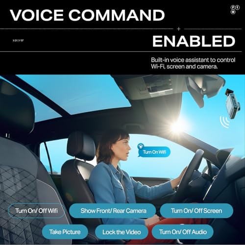 boAt 2026 Launch Hive Dashcam F1, 4K Ultra HD Front & Full HD Rear Recording, Sony STARVIS, ADAS Voice Commands, Dual Channel Recording, GPS Route Log, Wi-Fi, 150° Wide FOV, Smart Parking (Steel Blue)|B0GBWQC89L