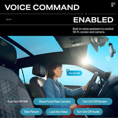boAt 2026 Launch Hive Dashcam F1, 4K Ultra HD Front & Full HD Rear Recording, Sony STARVIS, ADAS Voice Commands, Dual Channel Recording, GPS Route Log, Wi-Fi, 150° Wide FOV, Smart Parking (Steel Blue)|B0GBWQC89L