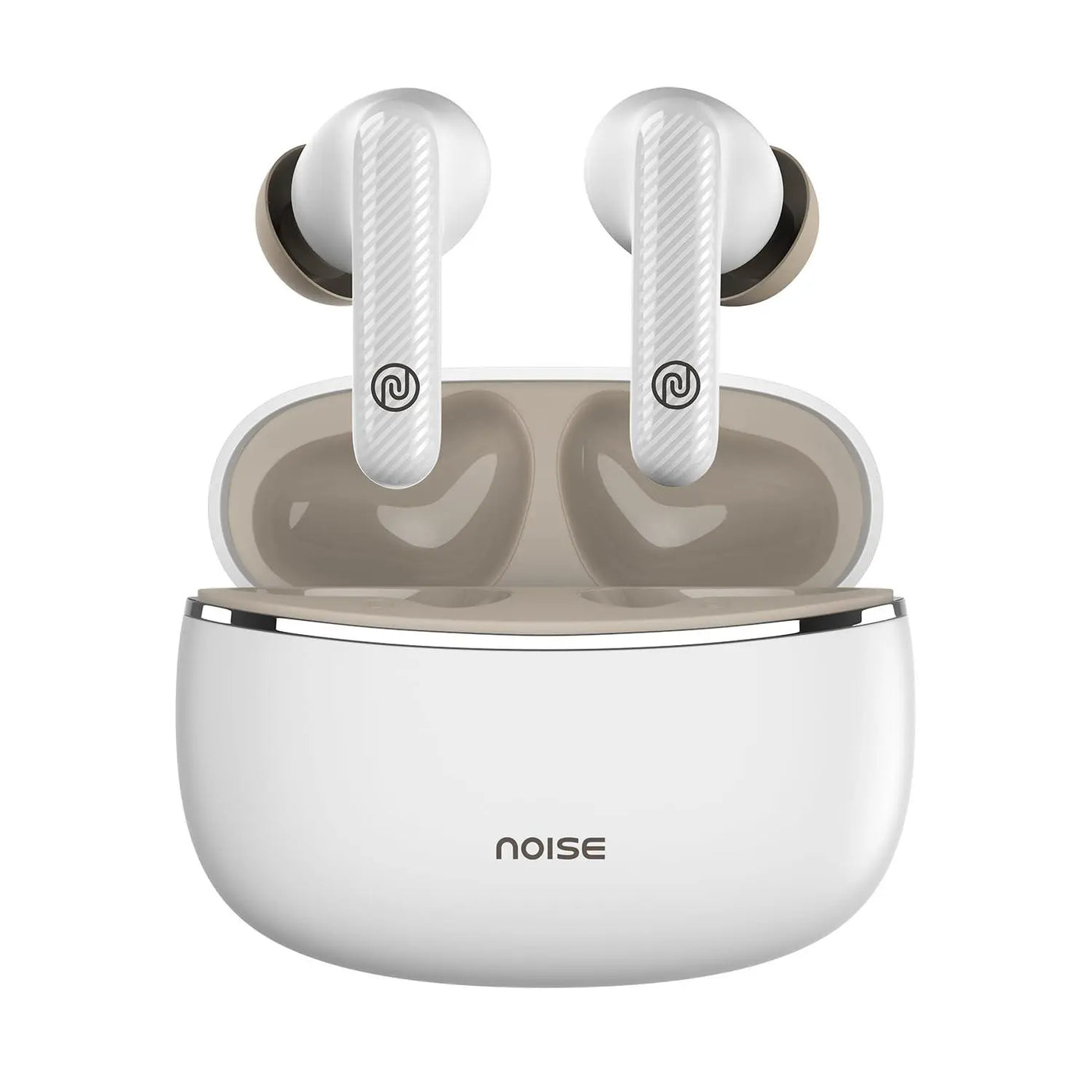 Noise Aura Buds in-Ear Truly Wireless Earbuds with 60H of Playtime, Quad Mic with ENC, Dual Device Pairing, Instacharge(10 min=150 min),12mm Polymer Composite Driver,BT v5.3(Aura White) - Nalanda Enterprises