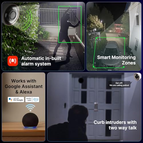 QUBO Smart Outdoor 2K 3MP 1296p WiFi Bullet Camera from Hero Group | Color Night Vision | AI Person Detection | Smart Spotlight | IP66 Weather Resistant | Made in India | 2024 Launch | (Pack of 1) (1) - Nalanda Enterprises