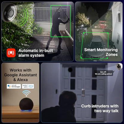 QUBO Smart Outdoor 2K 3MP 1296p WiFi Bullet Camera from Hero Group | Color Night Vision | AI Person Detection | Smart Spotlight | IP66 Weather Resistant | Made in India | 2024 Launch | (Pack of 1) (1) - Nalanda Enterprises
