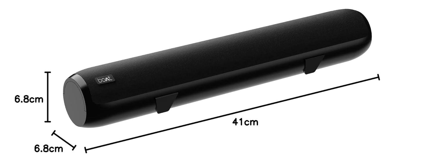 boAt Aavante Bar 1500 2.1 Channel Home Theatre Soundbar with 120W Signature Sound, Wired Subwoofer, Multiple Connectivity Modes, Entertainment EQ Modes and Sleek Finish (Black) - Nalanda Enterprises