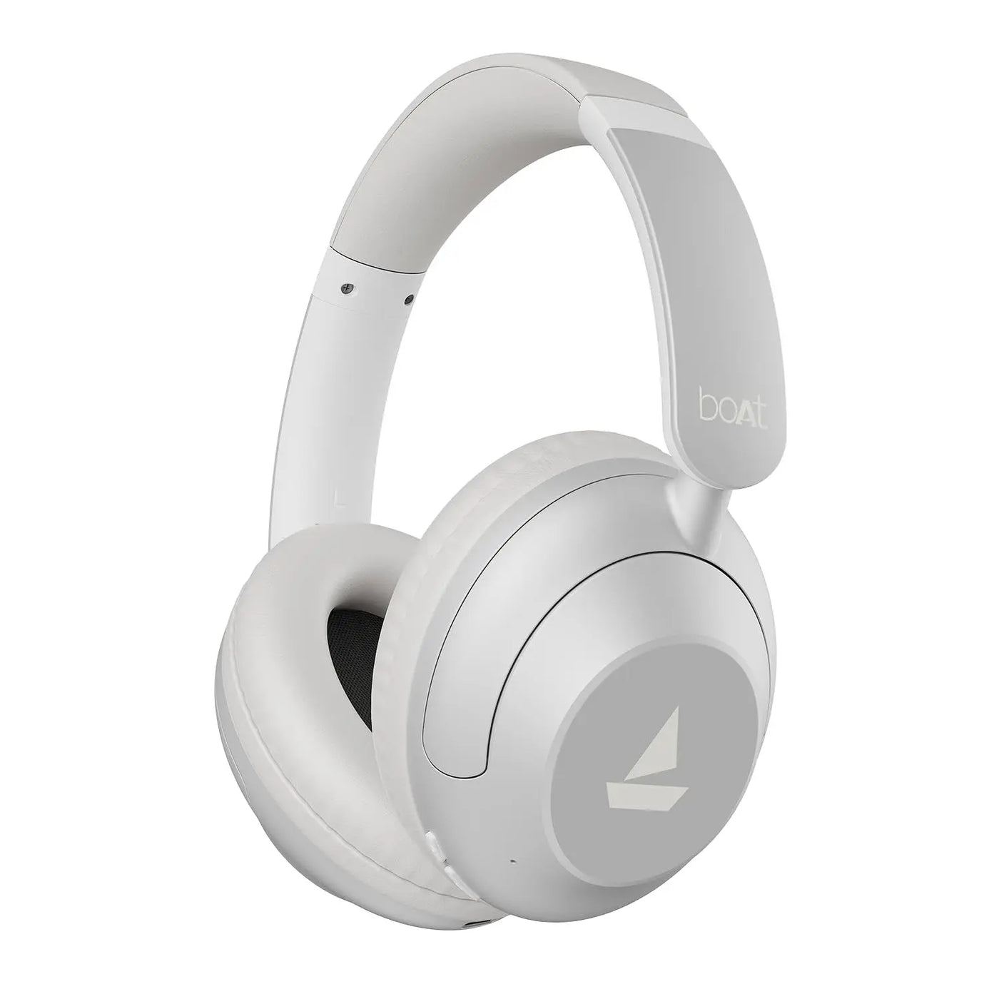 White Boat wireless over-ear headphones with cushioned ear cups, photographed on white background