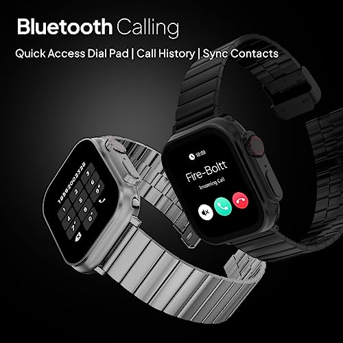 Fire-Boltt Gladiator + 1.96 AMOLED Display Luxury Smartwatch, Rotating Crown, 115+ Sports Modes & Bluetooth Calling, AI Voice Assistant, Gaming|B0C5MRZQXP