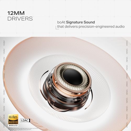 boAt Nirvana Zenith Pro(2025),50dB Hybrid Adaptive ANC,Spatial Audio, Hi-Res Audio LDAC,6Mics AI-ENx,80 Hrs Battery,Bluetooth,TWS Ear Buds Wireless Earphones with mic,NoiseCancellation(Platinum Gold)|B0DXPL5XHF