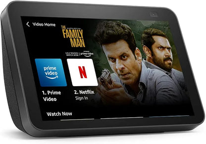 Amazon Echo Show 8 - Smart speaker with 8" HD screen, stereo sound & hands-free entertainment with Alexa - Nalanda Enterprises