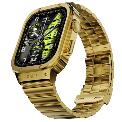 Fire-Boltt Maverick Smartwatch 51.308mm (2.02 inch) IPS Display, Luxury Stainless Steel Look, 320x385 Pixel Resolution, Bluetooth Calling, Voice Assistant - Nalanda Enterprises