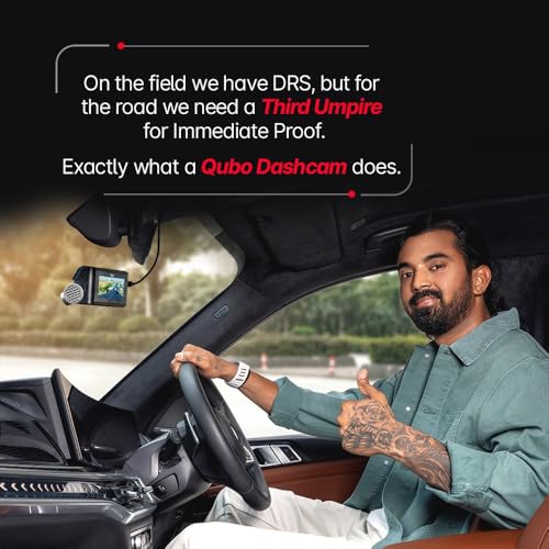 Qubo Car Dashcam Pro 3K with Sony STARVIS 2 IMX675 Sensor | Dual Channel | Hero Group | NightPulse Vision | 5MP UHD Front (140°), 2MP FHD Rear | 3.2" LCD | Built-in GPS, Wi-Fi, Mic | Up to 1TB Storage|B0F2237M2D
