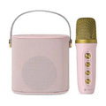 Toreto Jukebox Wireless Bluetooth Speaker 10W with Wireless Karaoke MIc IVoice Changing Feature | Deep Bass I USB I TWS I AUX I Outdoor Speaker with Carrying Strap (Pink)
