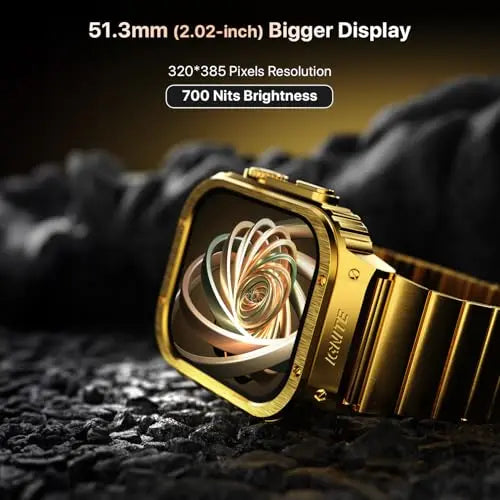 Fire-Boltt Maverick Smartwatch 51.308mm (2.02 inch) IPS Display, Luxury Stainless Steel Look, 320x385 Pixel Resolution, Bluetooth Calling, Voice Assistant - Nalanda Enterprises