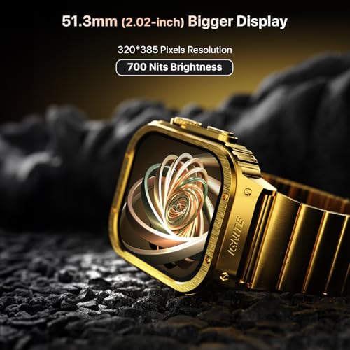 Fire-Boltt Maverick Smartwatch 51.308mm (2.02 inch) IPS Display, Luxury Stainless Steel Look, 320x385 Pixel Resolution, Bluetooth Calling, Voice Assistant - Nalanda Enterprises