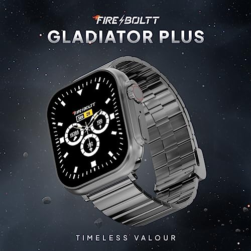 Fire-Boltt Gladiator + 1.96 AMOLED Display Luxury Smartwatch, Rotating Crown, 115+ Sports Modes & Bluetooth Calling, AI Voice Assistant, Gaming|B0C5MRZQXP