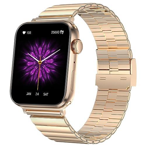 Fire-Boltt Visionary Ultra 1.78" AMOLED, Stainless Steel Luxury Smart Watch, Bluetooth Calling with Rotating Crown, 100+ Sports Mode, TWS Connection (Gold) - Nalanda Enterprises