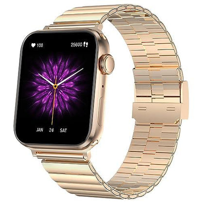Fire-Boltt Visionary Ultra 1.78" AMOLED, Stainless Steel Luxury Smart Watch, Bluetooth Calling with Rotating Crown, 100+ Sports Mode, TWS Connection (Gold) - Nalanda Enterprises