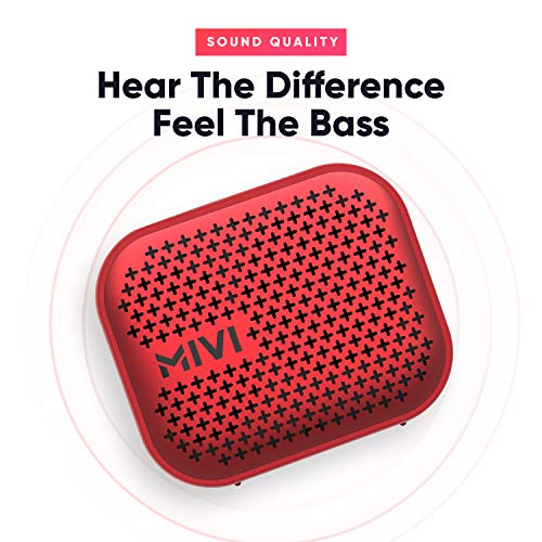 Mivi Roam 2 Bluetooth Speakers wireless-5W Portable Speaker,24 Hours Playtime,Powerful Bass, Wireless Stereo Speaker with Studio Quality Sound,Waterproof, Bluetooth 5.0 and in-Built Mic, Made In India|B08PGWDRDJ