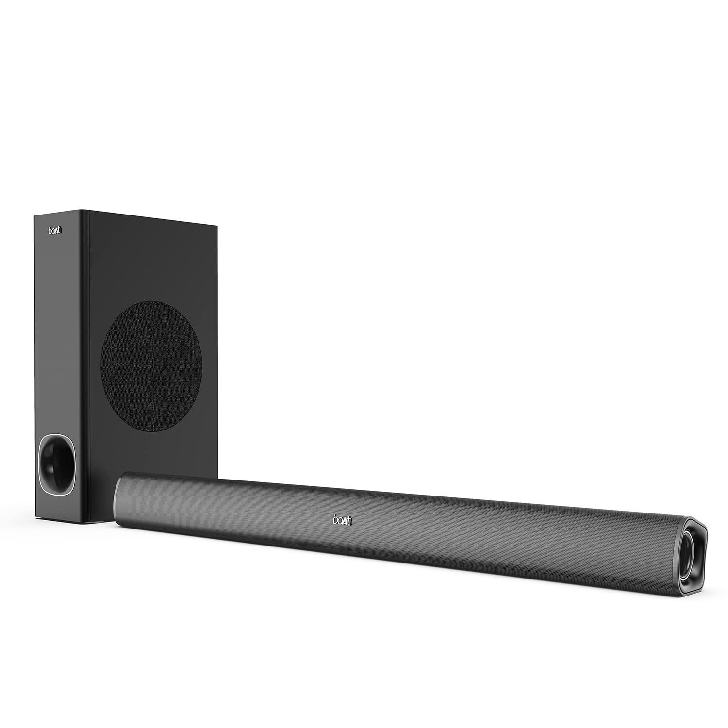 boAt AAVANTE Bar 1800 120W 2.1 Channel Bluetooth Soundbar Signature Sound, Wireless Subwoofer, Multiple Connectivity Modes, Entertainment Modes(Premium Black) - Nalanda Enterprises