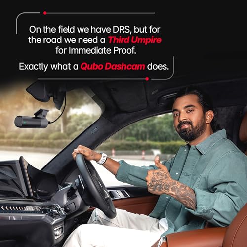 Qubo (2025 Edition) Car Dash Camera Pro 2K Resolution QHD Dash Cam from Hero Group | Made in India | USB Input | Wide Angle View | G-Sensor | Wi-Fi | Emergency Recording | Supports Up to 1 TB SD Card|B09VC969B4
