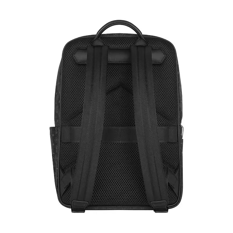WIWU Master Fingerprint Lock Leather Backpack, Black - Nalanda Enterprises
