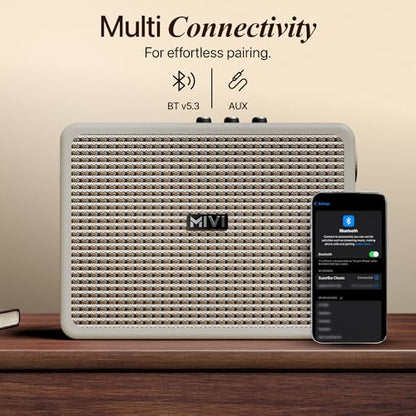 Mivi SuperBox Classic 120W Portable Bluetooth Speaker [New Launch] | Premium Sound with Built-in Subwoofer, Bass & Treble Control Knobs, AUX & USB Support | Made in India|B0FB44F3NZ