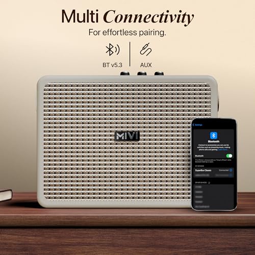 Mivi SuperBox Classic 120W Portable Bluetooth Speaker [New Launch] | Premium Sound with Built-in Subwoofer, Bass & Treble Control Knobs, AUX & USB Support | Made in India|B0FB44F3NZ