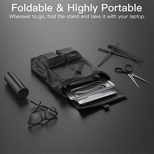 WIWU S100 Aluminum Laptop Stand, Ergonomic Detachable Computer Stand, Riser Holder Notebook Stand 10-16"" Laptops, Silver | 5 Heights of Adjustment Level - Nalanda Enterprises