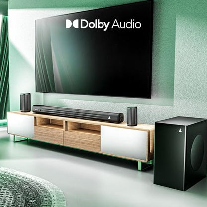 Boat 2025 Launch Aavante Prime 5.1 7050D, Dolby Audio, 700W Signature Sound, 5.1CH with Wireless Subwoofer & Wireless Satellites, Bluetooth Sound bar, Home Theatre Soundbar Speaker (Premium Black)|B0FLYD83H7