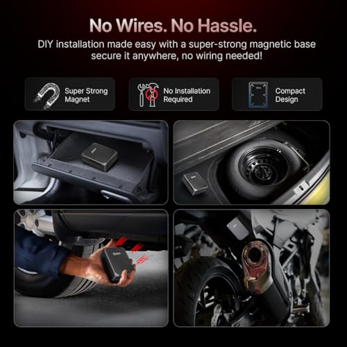 Qubo Wireless GPS Tracker from Hero Group | Free 4G SIM & 12 Months Recharge + 1 Year Cloud Subscription | Voice Monitoring | 10000 mAh Battery | Ride Start & Geo Fence Alerts | For Car, Bike, & Truck|B0D92HGSFG