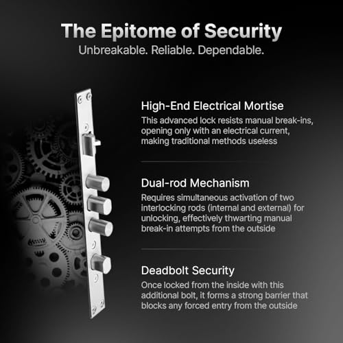 QUBO Smart Door Lock Ultra from Hero Group | 7-Way Unlocking | 5 Bolts | Fingerprint | Remote Unlocking via OTP | PIN | Access Card | Mobile App | Mechanical Key | 3 Years Brand Warranty | (Black)|B0DWMVXVHF