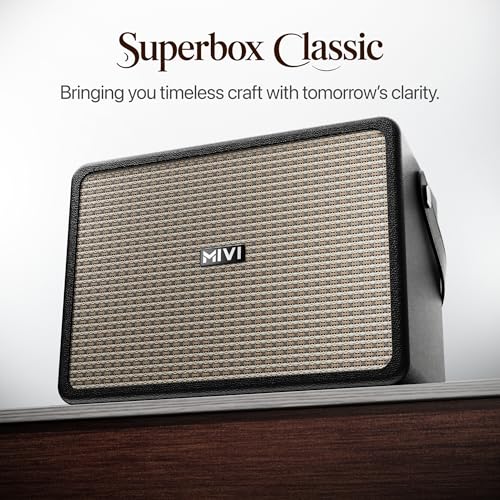 Mivi SuperBox Classic 120W Portable Bluetooth Speaker [New Launch] | Premium Sound with Built-in Subwoofer, Bass & Treble Control Knobs, AUX & USB Support | Made in India|B0FB44F3NZ