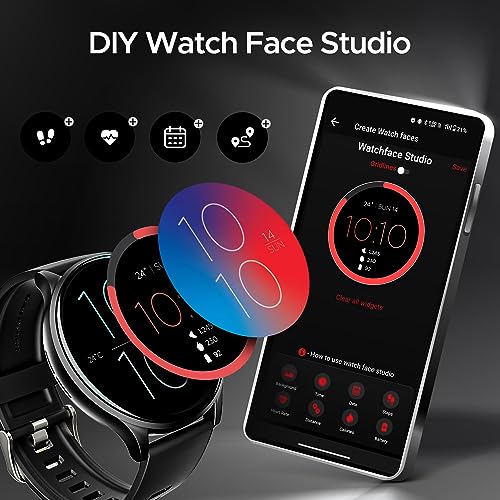 boAt Lunar Orb w/ 1.45" (3.6 cm) AMOLED Display, BT Calling, DIY Watch Face Studio, Coins, Crest App Health Ecosystem, Live Cricket & Football Scores, IP67, Smart Watch for Men & Women(Active Black)|B0CG255D44