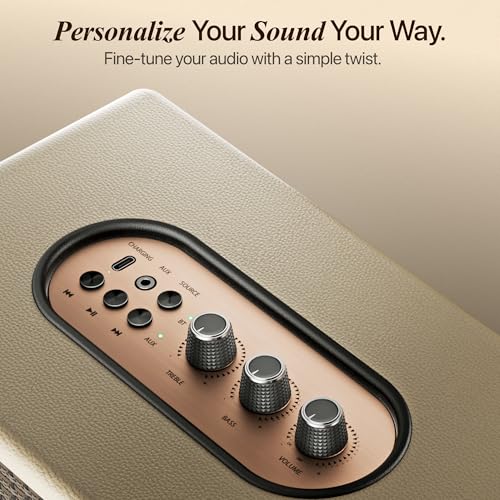 Mivi SuperBox Classic 120W Portable Bluetooth Speaker [New Launch] | Premium Sound with Built-in Subwoofer, Bass & Treble Control Knobs, AUX & USB Support | Made in India|B0FB44F3NZ
