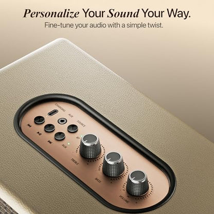 Mivi SuperBox Classic 120W Portable Bluetooth Speaker [New Launch] | Premium Sound with Built-in Subwoofer, Bass & Treble Control Knobs, AUX & USB Support | Made in India|B0FB44F3NZ