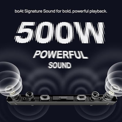 Boat 2025 Launch Aavante Prime 5.1 7050D, Dolby Audio, 700W Signature Sound, 5.1CH with Wireless Subwoofer & Wireless Satellites, Bluetooth Sound bar, Home Theatre Soundbar Speaker (Premium Black)|B0FLYD83H7