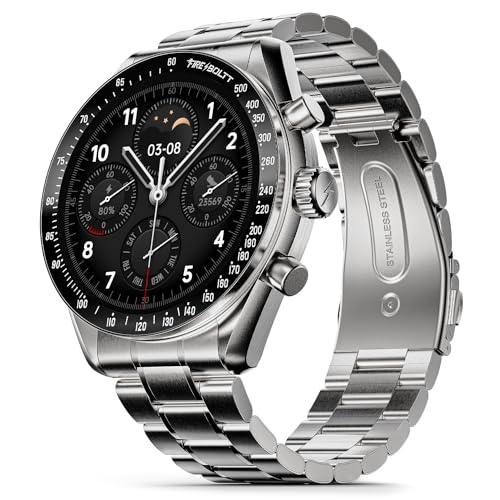 Fire-Boltt Moonwatch 36.3mm (1.43 inch) AMOLED Display, Wireless Charging, Metallic Frame, Stainless Steel Luxury Straps, Complete Health Suite, Bluetooth Calling, Sports Modes - Nalanda Enterprises