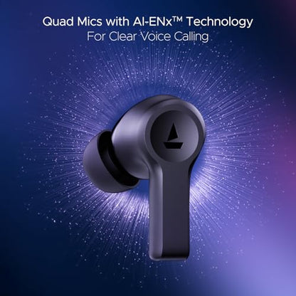 boAt Nirvana Lucid w/ 32 dB ANC, Multi-Point Connectivity, in-Ear Detection, 60HRS Playback, Hearables App, 4 Mics ENx, IPX5 Truly Wireless in Ear Earbuds, TWS Ear Buds(Zinc White)|B0DKJLNN79