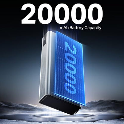 boAt Energyshroom PB435 20000 mAh 35W Super Fast Charging Power Bank, Smart 12 Layer Protection (4X Output Ports, Supports Android, iPhone, Tablets, Earbuds, etc.) (Navy Blue)|B0F48HHWKX