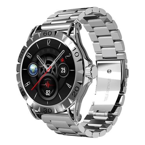Boat Enigma Ascend Men's Luxury Smart Watch w/ 1.76”(4.47 cm) HD Display, Functional Crown, BT Calling, Upto 5 Days Battery, 100+Sports Modes, 200+Watch Faces, IP68, HR & SPO(Ocean Blue)|B0DFYJTL8X