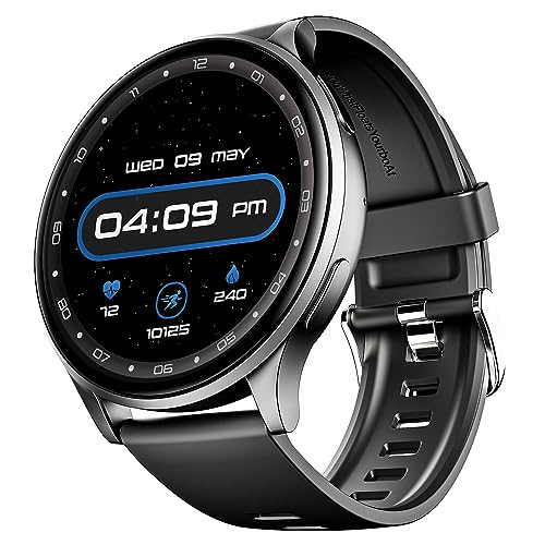 boAt Lunar Orb w/ 1.45" (3.6 cm) AMOLED Display, BT Calling, DIY Watch Face Studio, Coins, Crest App Health Ecosystem, Live Cricket & Football Scores, IP67, Smart Watch for Men & Women(Active Black) - Nalanda Enterprises