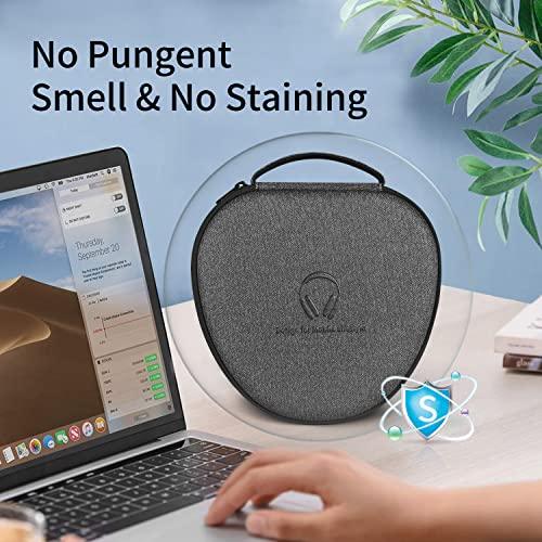 WIWU AirPods Max Case with Sleep Mode, Ethylene Vinyl Acetate Upgraded Smart Case for Headphones, Ultra-Slim Travel Carrying Case with Staying Power, Hard Shell Storage Bag (Gray) - Nalanda Enterprises