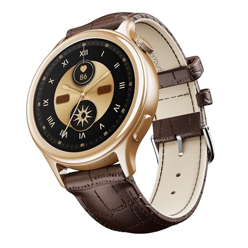 Boat Enigma Gem Women's Luxury Smart Watch w/ 1.19” (3.02cm) AMOLED Display, Emergency SOS Live Location Sharing, Female Wellness, Watch Face Studio, BT Calling, Watch for Woman (Metallic Black)|B0DFYJWHRC