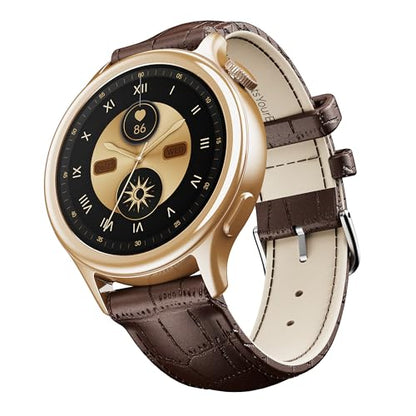 Boat Enigma Gem Women's Luxury Smart Watch w/ 1.19” (3.02cm) AMOLED Display, Emergency SOS Live Location Sharing, Female Wellness, Watch Face Studio, BT Calling, Watch for Woman (Metallic Black)|B0DFYJWHRC