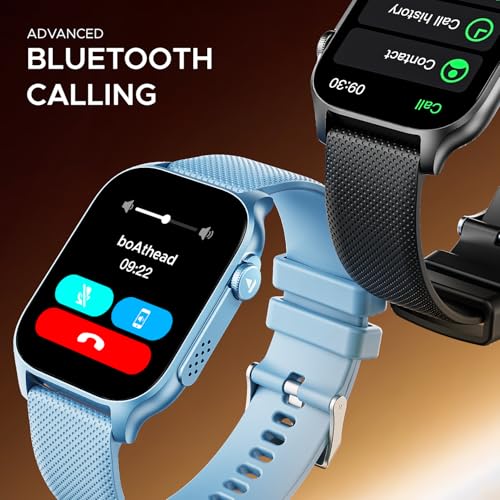 boAt New Launch Ultima Ember Smartwatch w/ 1.96” (4.97 cm) AMOLED Display, Functional Crown, 100+ Sports Modes, BT Calling, Camera & Music Control, IP68 Resistance, Custom Watch Faces (Bold Black) - Nalanda Enterprises