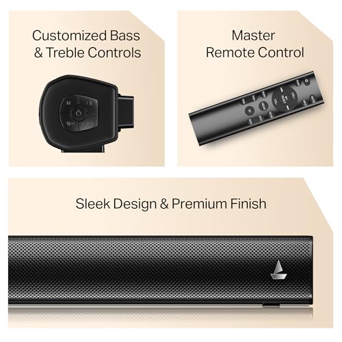 Boat 2025 Launch Aavante Prime 5.1 7050D, Dolby Audio, 700W Signature Sound, 5.1CH with Wireless Subwoofer & Wireless Satellites, Bluetooth Sound bar, Home Theatre Soundbar Speaker (Premium Black)|B0FLYD83H7