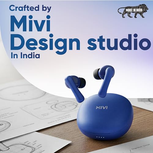 Mivi DuoPods Marathon Earbuds [New Launch], 70 Hours Playtime, AI-ENC for HD Calls, 13mm Drivers, IPX 4.0, BT v5.3, Made in India True Wireless Bluetooth Ear Buds|B0FTFGJ495