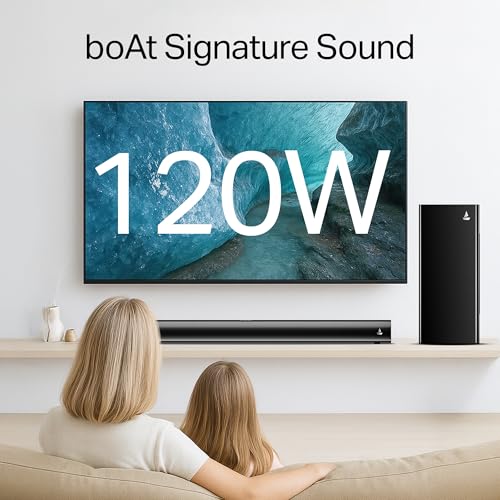 Boat 2025 Launch Aavante Prime 5.1 7050D, Dolby Audio, 700W Signature Sound, 5.1CH with Wireless Subwoofer & Wireless Satellites, Bluetooth Sound bar, Home Theatre Soundbar Speaker (Premium Black)|B0FLYD83H7