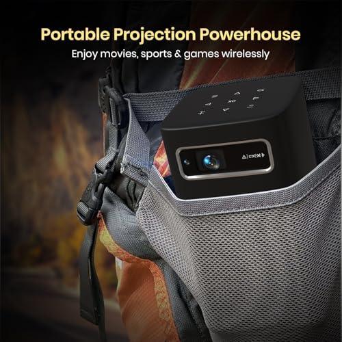 Portronics Pico 13 Rechargeable Smart Projector with Android Based OS, 4K Support, Streaming Apps (Netflix, Prime Video, Hotstar), 3500 Lumens, Keystone Correction, 10 W Speaker, Wi-fi, Bluetooth - Nalanda Enterprises